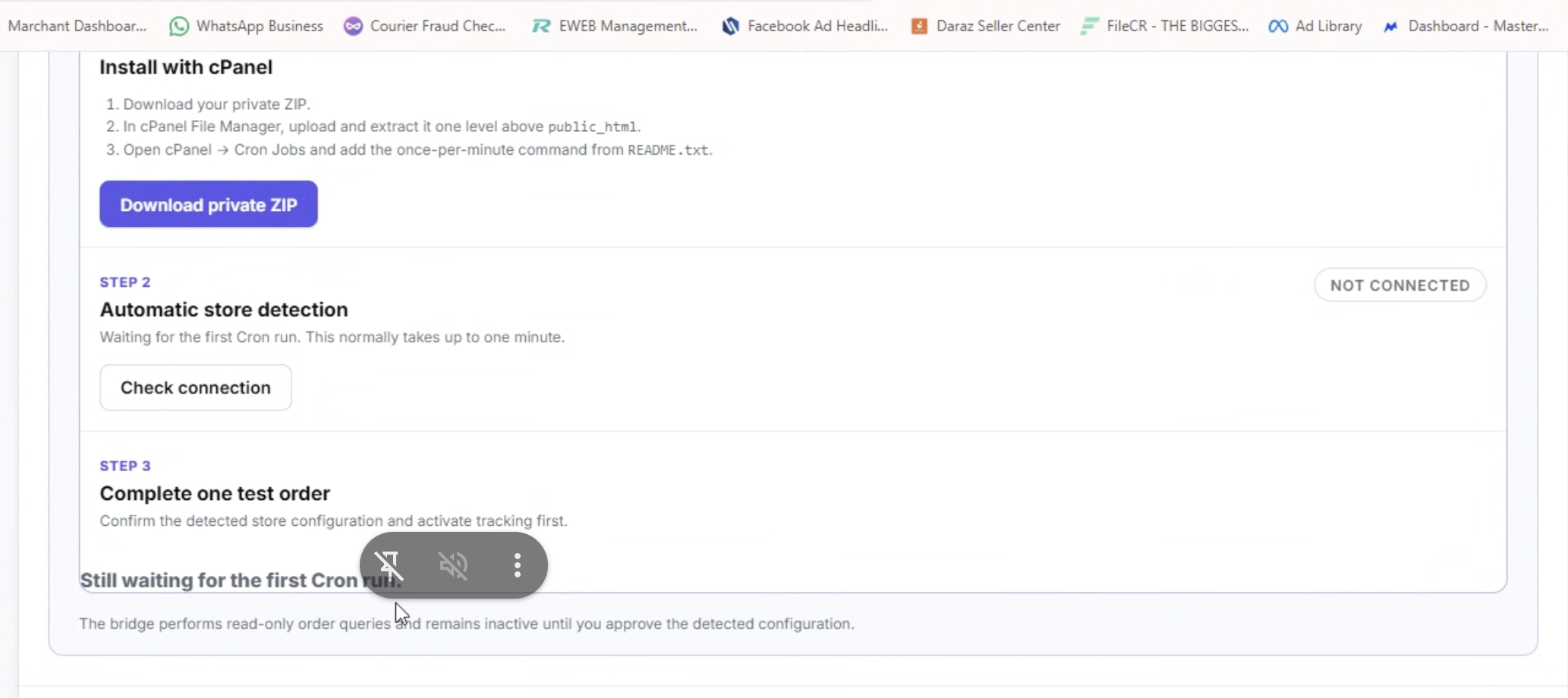 Tagioo Laravel setup waiting for the first Cron run